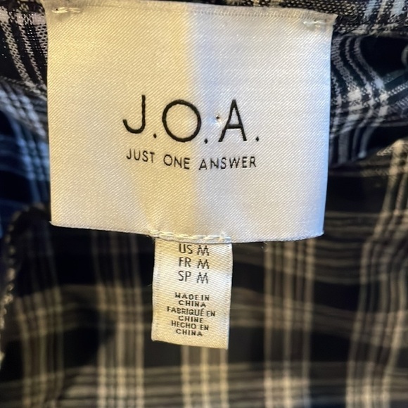 JOA Just One Answer Blue and white plaid maternity dress - Picture 8 of 9